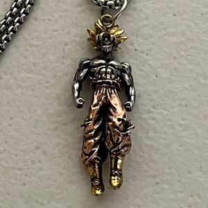 Dragonball Goku Blond Hair Charm Pendant Necklace